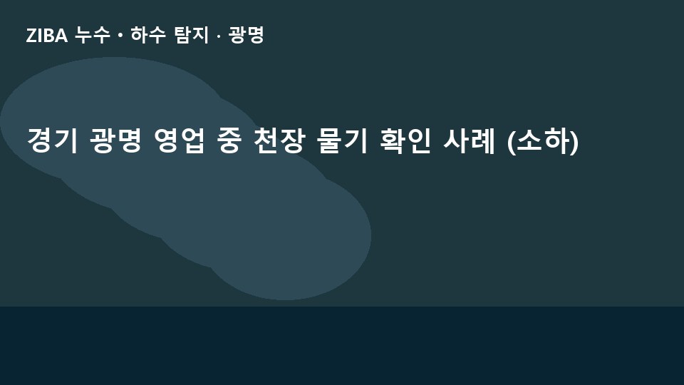 경기 광명 영업 중 천장 물기 확인 사례 (소하)